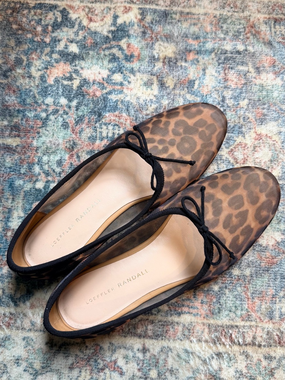 Loeffler Randall Leopard Mesh Ballet Flats - Brown/Black